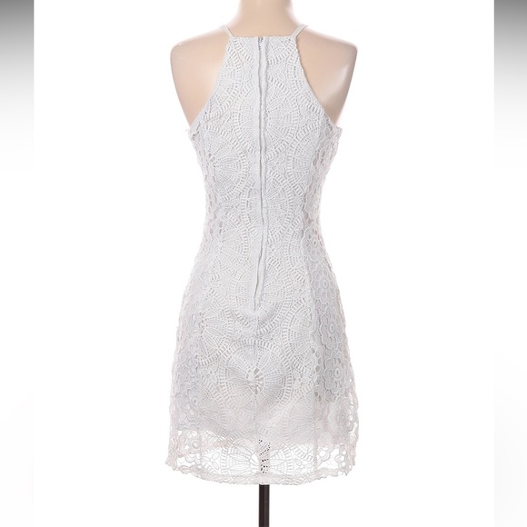 Francescas White Caylee Lace Mini Dress w/ Spaghetti Straps, SZ Small - Picture 4 of 11